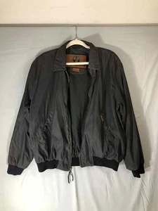 Weatherproof Vintage Mens Bomber Jacket sz M Black Micro Suede  - Picture 1 of 11