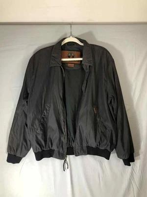 Weatherproof Vintage Mens Bomber Jacket sz M Black Micro Suede  - Image 1 of 4