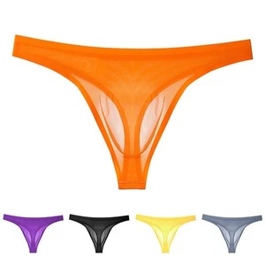 Underwear Men Underwear Low Waist Seamless Sheer Ultra Thin Underpants - Bild 1 von 17