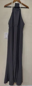 Stone Cold Fox Dress Maxi Halter Racerback Silk Elegant Size 1 - Picture 1 of 5