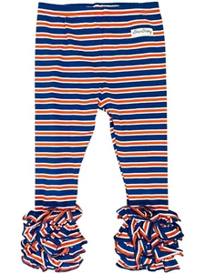 Leggings University Florida Gators 18m Niña Azul Naranja Pom Pom Volantes Coser atrevidos - Imagen 1 de 7