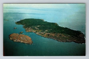 Monhegan ME-Maine, Luftaufnahme der Insel, Antik, Vintage Souvenir Postkarte - Bild 1 von 2