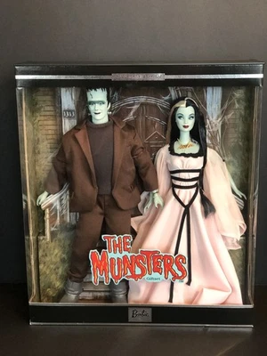 Muñeca Barbie Ken 2001 The Munsters conjunto de regalo Lily & Herman verde Frankenstein gótico Foto 1 de 4