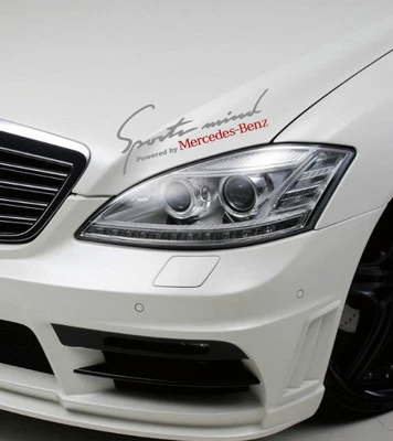 Sports Mind Powered by Mercedes Benz Racing Decal sticker emblem logo SILVER/RED - Image 1 of 2