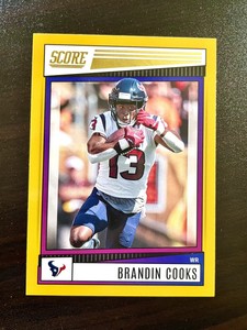 2022 Panini Score Football #1 Brandin Cooks Houston Texans Gold Card