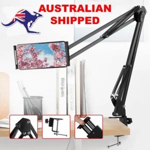 Long Arm Mount Lazy Universal Tablet Holder Bed Desk Stand For Mobile Cell Phone - Picture 1 of 13
