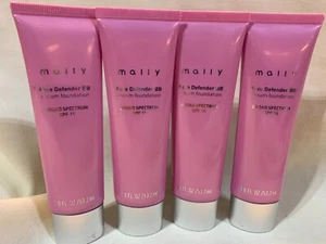 4-Pack Mally Face Defender BB Cream Foundation in Fair (1.8 oz ea) Free Ship #2 - Picture 1 of 3