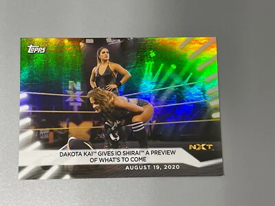 2021 Topps WWE Women’s Division Rainbow Foil #60 Dakota Kai Io Shirai Preview - Image 1 of 2