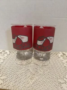 Vintage Red Eye McIlhenny Co Tabasco Pepper Sauce Bloody Mary Glasses-Set of 2 - Picture 1 of 7