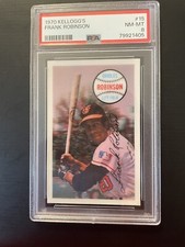 1970 Kelloggs Hall Of Famer Frank Robinson PSA 8 NM/MT.   Freshly Graded