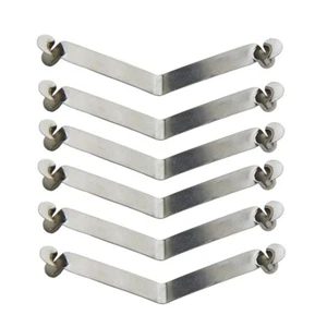 50 Pieces Stainless Steel 5mm/6mm Double Push Button Spring Clips Snap Locking - Picture 1 of 8