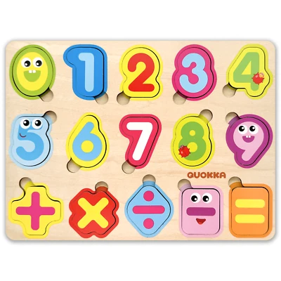 QUOKKA Wooden Puzzles for Toddlers 3-5 - Numbers Toddler Puzzles 1-3 Years Old - Image 1 of 4