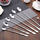 1pc creative stainless steel long handle coffee spoon stirring ice spoonB^SA