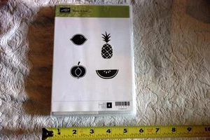 STAMPIN' UP! "Sweet & Sour" Clear Mount rubber stamp Set of 4 NEW - Picture 1 of 5
