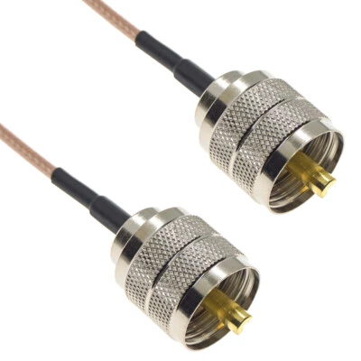 UHF PL259 Male to UHF Male Connector Lot RF coax Pigtail coaxial cable RG316 - Image 1 of 2