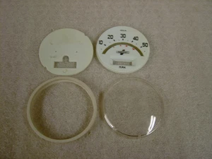 LAMBRETTA SERIES 2 50 MPH SPEEDO FACE .BACKING PLATE,GLASS AND RUBBER - Picture 1 of 1