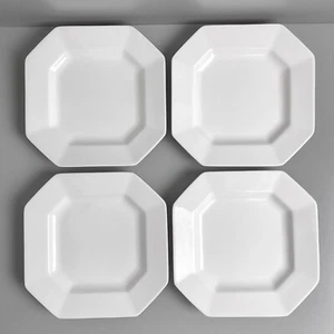 Macy's Martha Stewart Collection White Octagon 9” Salad Plates - Set of 4 - Picture 1 of 17