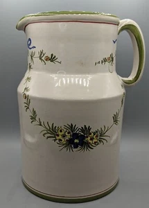Pleasant Village Numbered Water Pitcher Made in Italy Floral Garland #6852   - Picture 1 of 10