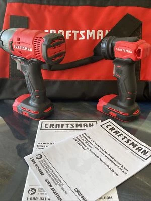 CRAFTSMAN 20V Impact Driver, LED Task Light & Tool Bag - Image 1 of 4