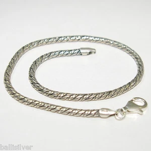 3 pieces 10" OXIDIZED Sterling Silver 925 ANKLETS Lot fit EUROPEAN Charm Beads - Picture 1 of 10