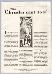 1928 Chrysler Sales Corporation Detroit Michigan VINTAGE PRINT AD AM28 - Picture 1 of 1