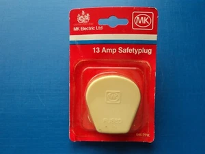 Vintage MK, 13-Amp Safety 3-Pin Plug. Type '646' White. Unused, Sealed Packaging - Picture 1 of 6