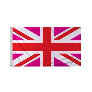 PromoPatriot's Pink Union Jack Flagge - mehrere Größen - UK Pink Pride LGBTQ Flagge - Bild 1 von 9