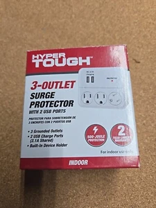 Hyper Tough Überspannungsschutz mit 3 Steckdosen und 2 USB-Anschlüssen - Innenbereich CT-057B-1. Neu. - Bild 1 von 2