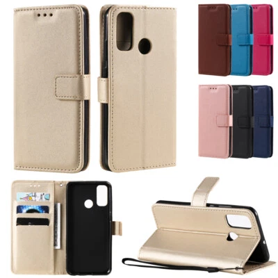 Flip Card Wallet Phone Cover Case For Huawei Y6P Y5P P40 P30 P20 Pro P10 P9 Lite - Image 1 of 4