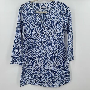 Vineyard Vines blaues Langarmkleid mit Zebramuster Größe XXS - Bild 1 von 3