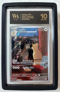 Pokémon Persian Illustration Rare Shrouded Fable Wag Graded Gem Mint 10 Slab - Picture 1 of 2
