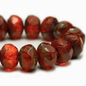 0379, naranja con acabado Picasso F, rondelle de 3x5 mm, 15 cuentas, (ron3-20) - Imagen 1 de 1