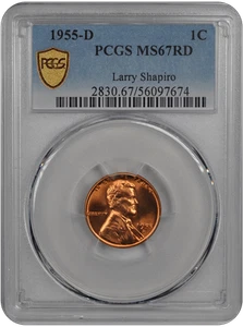 1955-D Lincoln PCGS RD 67 - Picture 1 of 4