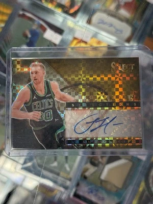 2024-25 Panini Select Sam Hauser Gold Selections Auto /10 Celtics - Image 1 of 2
