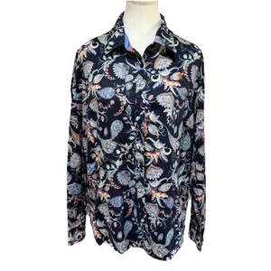 Thomas Cook Womens Shirt Blouse Long Sleeve Buttons Blue Cowgirl Western Size 16 - Picture 1 of 15