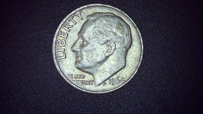 Very Rare Silver 1964 D Dime DDR - DDO [ see pics ] - Изображение 1 из 4