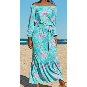 Lily Pulitzer Odella Off The Shoulder Maxi Dress - Picture 1 of 7