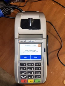 First Data FD130 Credit Card Terminal Machine With Power Cord (Tested & Working) - Picture 1 of 13