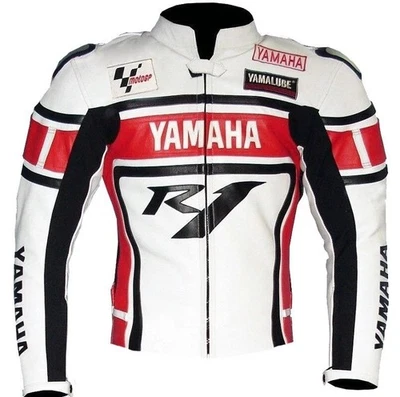 Men's Yamaha R1 Motorbike Racing leather jacket Motorcycle Biker Riding Jacket - Image 1 of 4