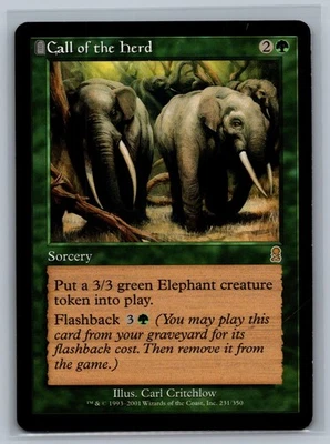 Magic The Gathering Odyssey Call of the Herd #231/350 MTG TCG CCG - Image 1 of 2