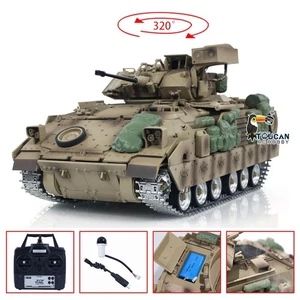 Tanque de radiocontrol militar TD M2A2 Bradley 1:16 orugas metálicas montado 320 vehículo de combate - Imagen 1 de 12