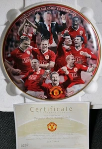 Manchester United Danbury Mint Premiership Champions 2006/2007 Plate With COA - Picture 1 of 2