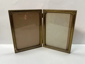 Vintage Doppel Messing Bilder Fotorahmen 5x7 Landhaus Kern - Bild 1 von 8