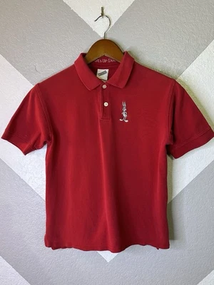Vintage Y2K Bugs Bunny Warner Bros Studio Red Polo Boys Short Sleeve Sz L 10/12 - Image 1 of 4