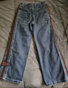 Vintage Boys' Rare Lee Pipes Striped Skateboard Jeans Size: 7x Reg Flawless - Picture 1 of 6