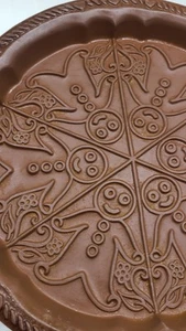 Gingerbread ceramic pottery shortbread dish. 1990 Hartstone USA. Vintage - Picture 1 of 6