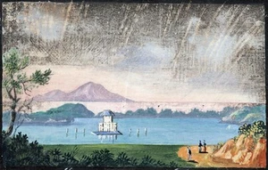 REAL CASINO DEL FUSARO NAPLES ITALY Miniature Painting 19TH CENTURY - GRAND TOUR - Picture 1 of 7