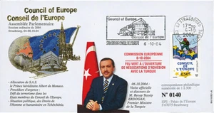 CE55-IVB FDC Council of Europe "Visit ERDOGAN, Prime Minister Turkey" 06-2004 - Imagen 1 de 1