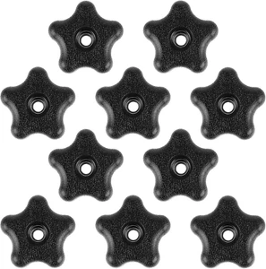 10 Pezzi 5/16" 18 Manopole Femmina Filetto 5 Stelle, Manopole a T in Plastica, Manopole di Bloccaggio per - Foto 1 di 12