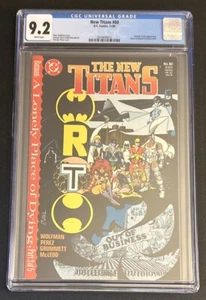 New Titans #60; Wolfman, Perez; Tim Drake; Bill & Ted’s Keanu Reeves Ad; CGC 9.2 - Picture 1 of 3